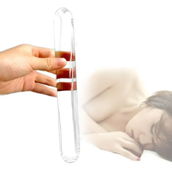 Crystal Glass Butt Plug Female Masturbation Huge Faux Crystal Glass Butt Plug Dildo Rod Massage Stick sex toys for women - Image 2