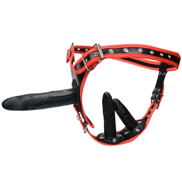 Big Long Strap on Dildo for Women Huge Silicone Triple Strapons Dildo Anal Plug with Panty Lesbian Sex Toys No Vibration - Image 3