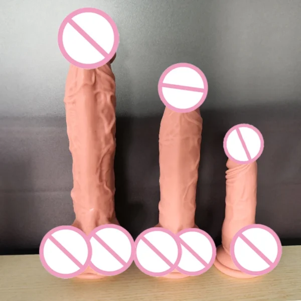 Realistic soft arge Dildo Sex Toy for Women Fake Dick Suction Cup Silicone Realistic Dildos Penis Female Masturbation Erotic