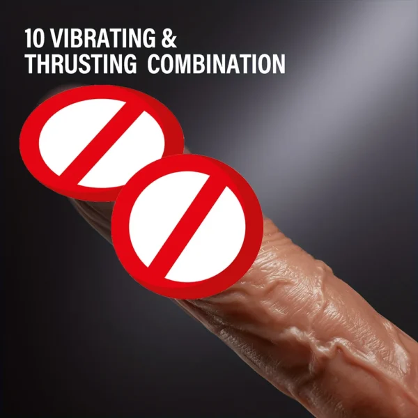 10Frequency Vibrating & Telescopic Baseball Bat Dildo Fully Automatic Simulation Device for Powerful Female Masturbation Women - Image 5