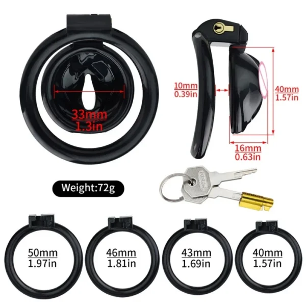2025 New Male Resin Simulation Pussy Chastity Cage Bundle Anti Cheating Cock Cage With 4 Yards Penis Ring Adult Erotica Sex Toys - Image 2