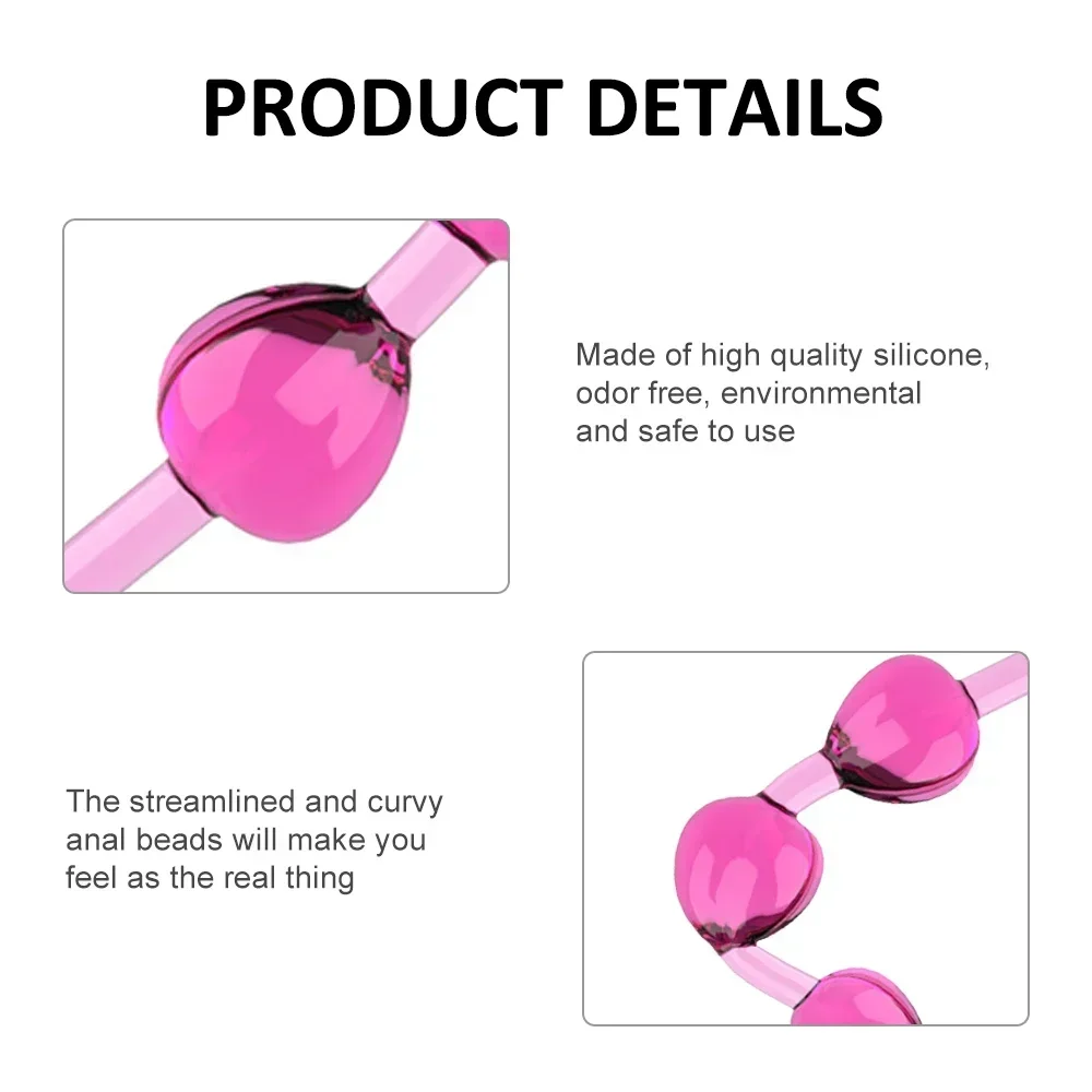 Super Long Silicone Butt Plug Anal Beads Ball Sex Toy For Beginners Man Women Couples Anus Masturbator Prostate Massager Erotic - Image 4