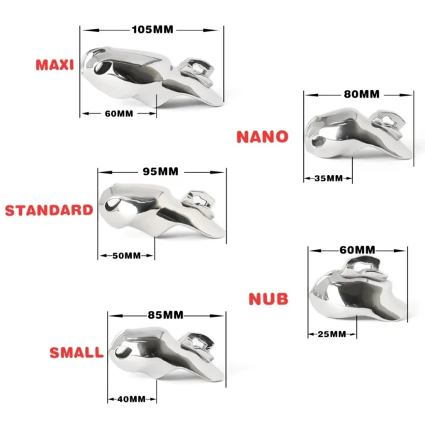 New HT-V4 Penis Cage Stainless Steel Lockable Penis Lock Cock Cage Penis Metal Cock Ring Chastity Belt Cage Sex Toys For Men 18+ - Image 3