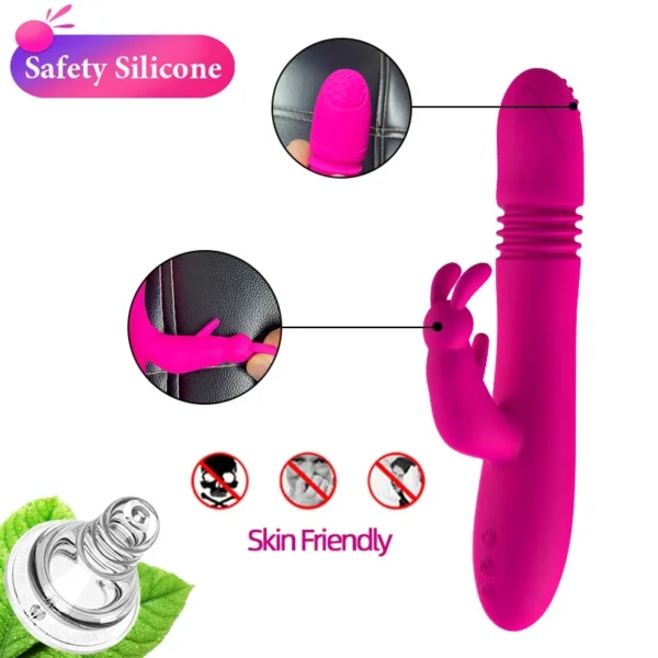 Powerful Thrusting Vibrator Heating G Spot Dildo Rabbit Vibrator Clitoris Stimulator Female Masturbation Sex Toys for Woman - Image 5