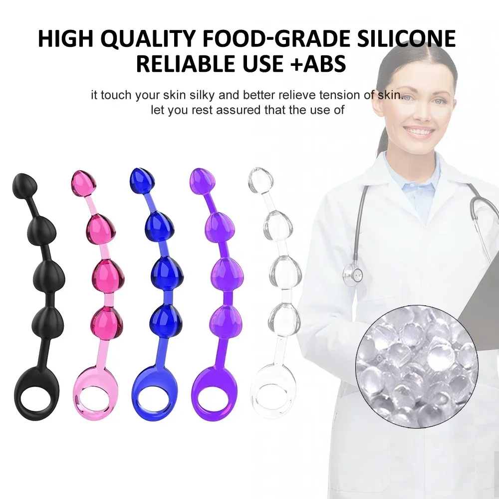 Super Long Silicone Butt Plug Anal Beads Ball Sex Toy For Beginners Man Women Couples Anus Masturbator Prostate Massager Erotic - Image 3