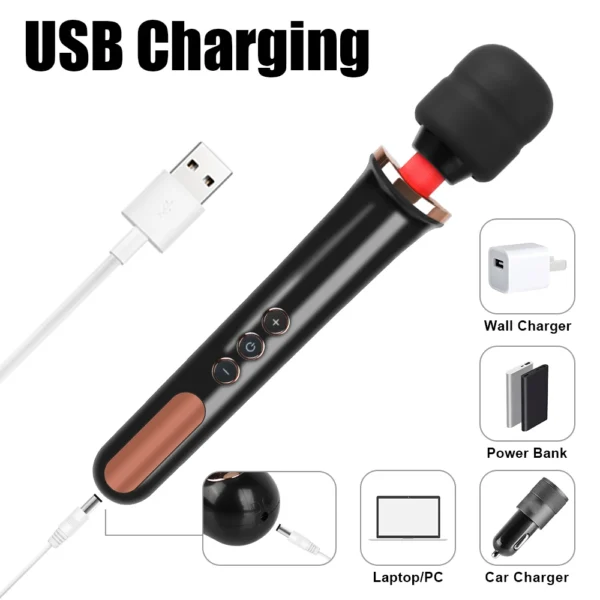 Sex Toys for Women Wand Body Massager 10 Mode Huge Size Lesbian Vagina Vibrator Magic Clit Stimulator Vibrator - Image 2