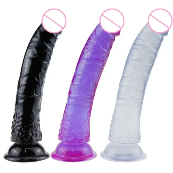 Colorful Simulated Dildos Transparent small penis simulation phallus Anal plug Adult suppliest female masturbator dildo sex toys - Image 3