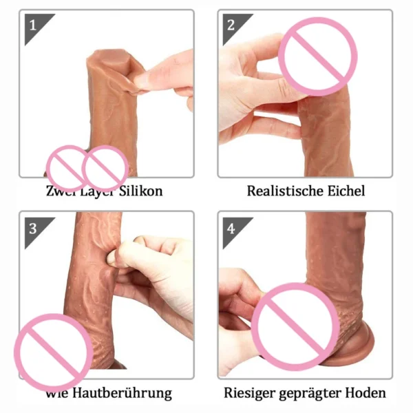 Realistic soft arge Dildo Sex Toy for Women Fake Dick Suction Cup Silicone Realistic Dildos Penis Female Masturbation Erotic - Image 4