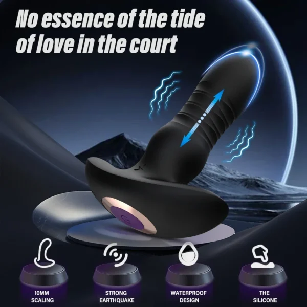 APP Remote Anal Vibrator Male G Spot Butt Plug Stimulator Telescopic Dildo Wireless Prostate Massager Sex Toys for Masturbation - Image 4