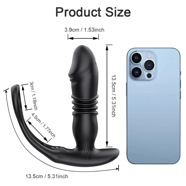 Male Thrusting Prostate Massager Bluetooth APP Control Telescopic Butt Plug Anal Vibrator Men Gay Dildo Bdsm Sex Toy for Couples - Image 6