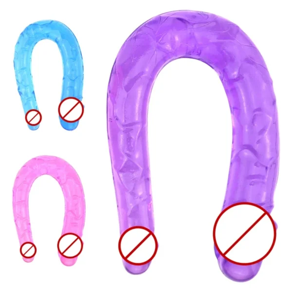 G Sopt Sex U Shape Double Big Realistic Dildo Vagina Anal Penis Artificial Penis Dildos Sex Toys For Women No Vibrator Sex Shop - Image 4