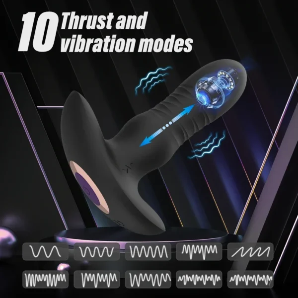 APP Remote Anal Vibrator Male G Spot Butt Plug Stimulator Telescopic Dildo Wireless Prostate Massager Sex Toys for Masturbation - Image 2