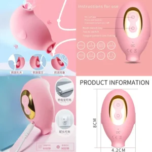Am Vacuum Rechargeable Female Masturbation Vibrator Chest Women's Sex Games For Nipples