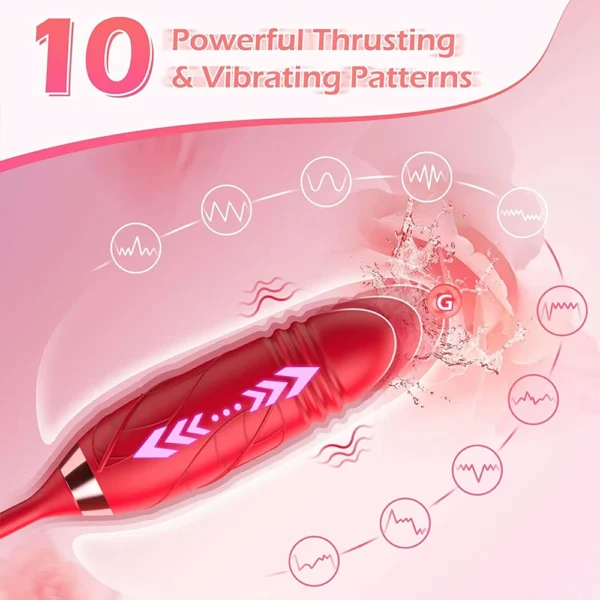 Rose Sucking Vibrator for Women Dildo Thrusting Vibrating Clit Sucker Nipple Clitoris Stimulation Female Sex Toys for Adults - Image 3