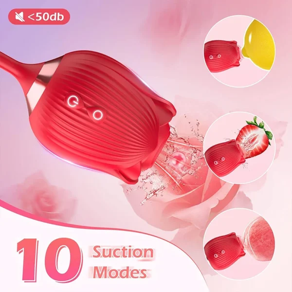 Rose Sucking Vibrator for Women Dildo Thrusting Vibrating Clit Sucker Nipple Clitoris Stimulation Female Sex Toys for Adults - Image 6