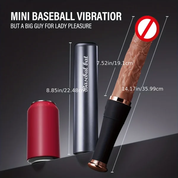 10Frequency Vibrating & Telescopic Baseball Bat Dildo Fully Automatic Simulation Device for Powerful Female Masturbation Women - Image 3