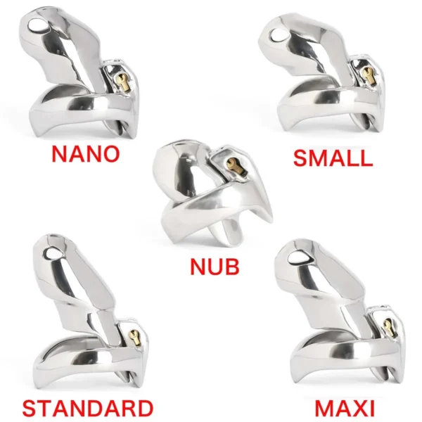 New HT-V4 Penis Cage Stainless Steel Lockable Penis Lock Cock Cage Penis Metal Cock Ring Chastity Belt Cage Sex Toys For Men 18+ - Image 2