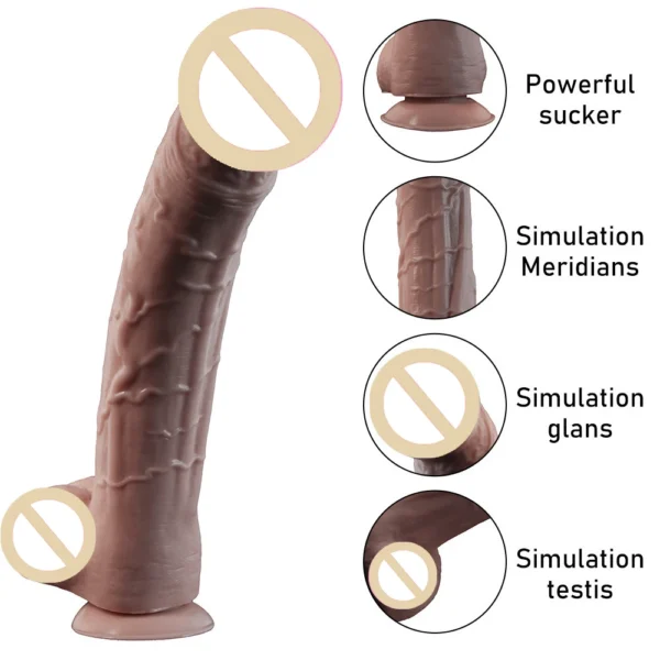 Oversized Dildo Simulation Male Penis Sex Toys 18 Adult Vagina Anal Sex Machine Realistic Masturbator for Women Orgasm Sextoys - Image 3