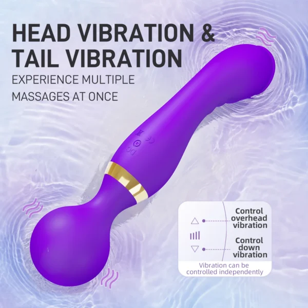 FLXUR 20 Speed Magic Wand Dual Vibrators Sex Toys for Women Big AV Stick Clit G Spot Body Massager Dildo Adult Sexy Product - Image 3