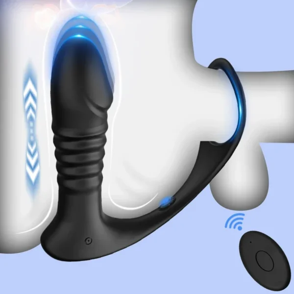 Prostate Massager Anal Vibrator Thrusting 9 Modes Penis Ring Anal Plug G Spot Massager Male Sex Toys for Men Women Couples Gay - Image 3