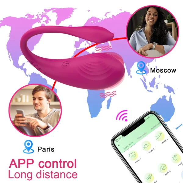 APP Bluetooth Control Vibrator Egg for Female Clitoris Stimulator Wearable G Spot Massager Vibrating Egg for Adult Women Sex Toy - Image 3