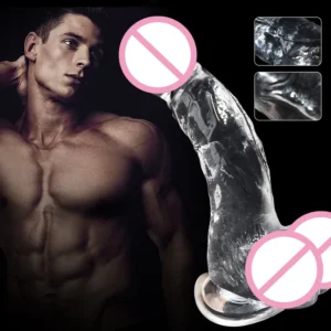 Crystal Masturbator Realistic Dildo Soft Jelly Dildo Vaginal G-spot Massage Butt Plug Anal Sex Toy Glass Crystal Dildo