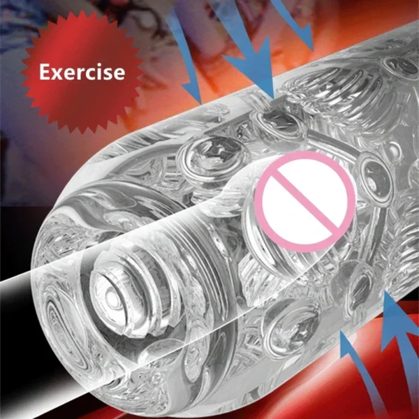 Silicone Transparent Vagina Pussy Masturbation Products Man Sex Toys Men Work Out Endurance Exercise Adult Sexual Products - Image 2