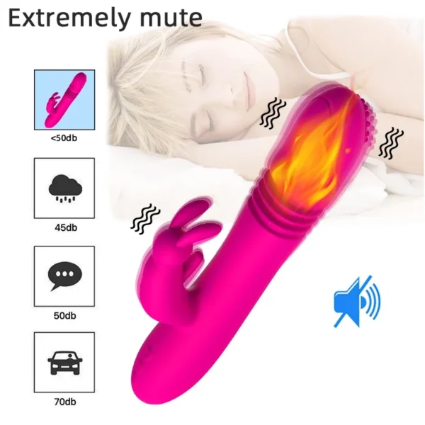 Powerful Thrusting Vibrator Heating G Spot Dildo Rabbit Vibrator Clitoris Stimulator Female Masturbation Sex Toys for Woman - Image 4