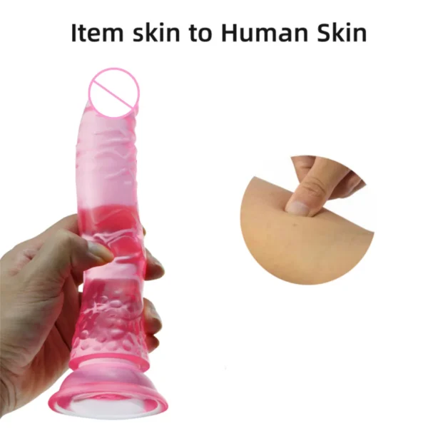 Colorful Simulated Dildos Transparent small penis simulation phallus Anal plug Adult suppliest female masturbator dildo sex toys - Image 5