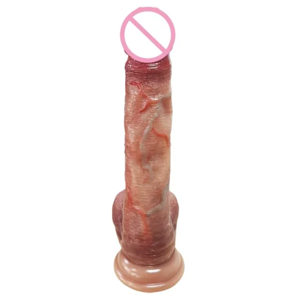VaHp Moving Foreskin Testicles Filled Liquid Silicone Female Masturbator Sex Toys For Girl Women Penis phallus Dildo Suction Cup - Image 2