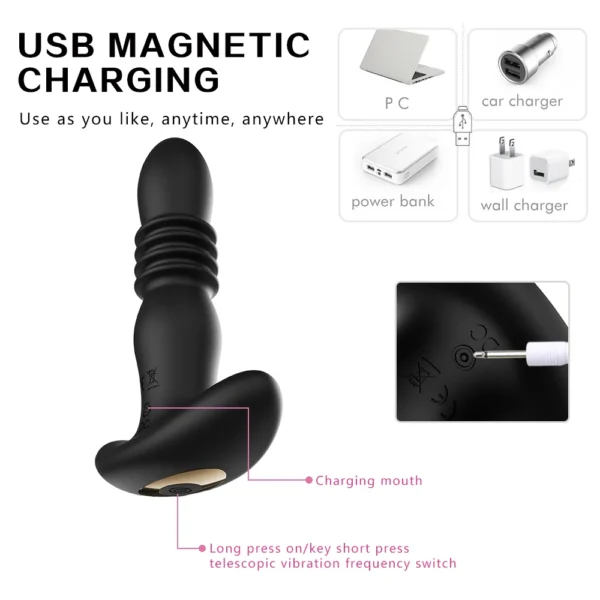 SHX SHOP Store Male Supplies Anal Sex Toy Couple Anal vibrator Gode Prostate Massagers Men Buttplugs Sexual Adults Butt Plug Gay - Image 3