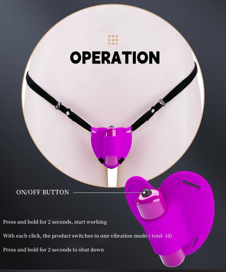 Pretty Love 10 Speed Butterfly Strap-on Dildos Wearable Panty Clitoris Vibrating Panties Vibrators For Women Sex toy for women - Image 2